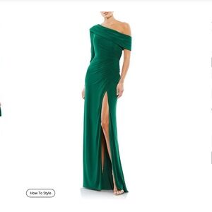 Mac Duggal One Shoulder Jersey Gown